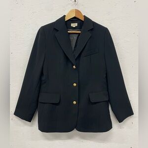 Vintage LL Bean Traveler Blazer with Gold Buttons, Size 12 Petite